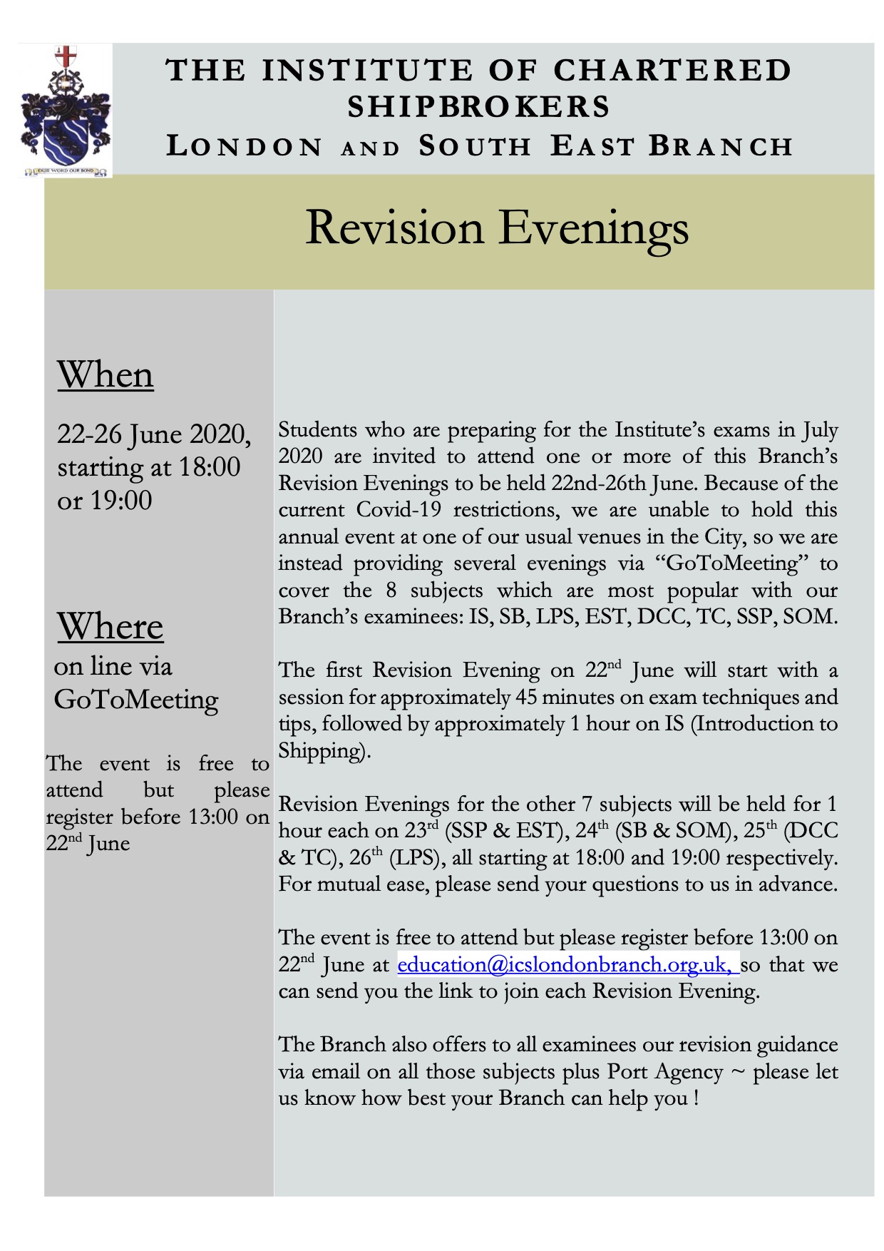 ICS LSEBr Rev Eves June 2020